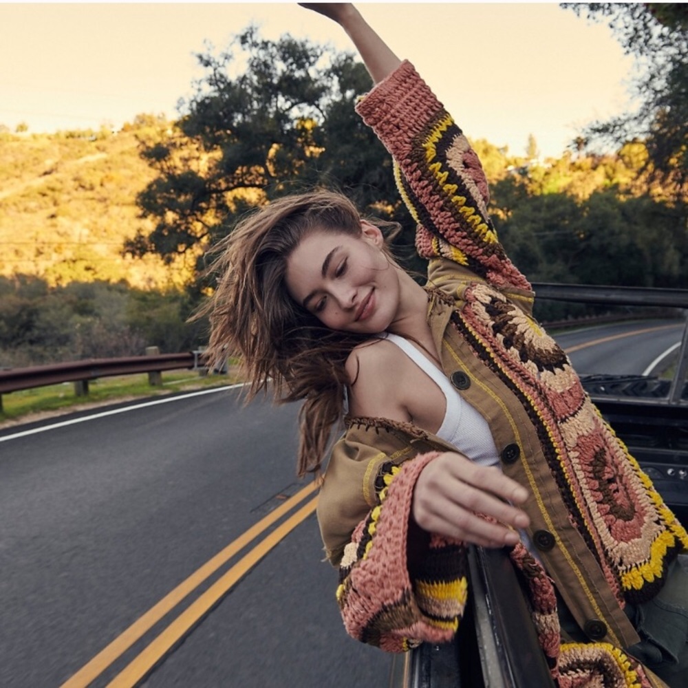 🌟1 LEFT🌟Free People Bohemian Sweater Jacket - Picture 2 of 8